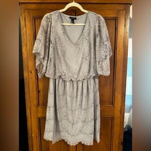 Alfani XL Light Gray Lace Dress